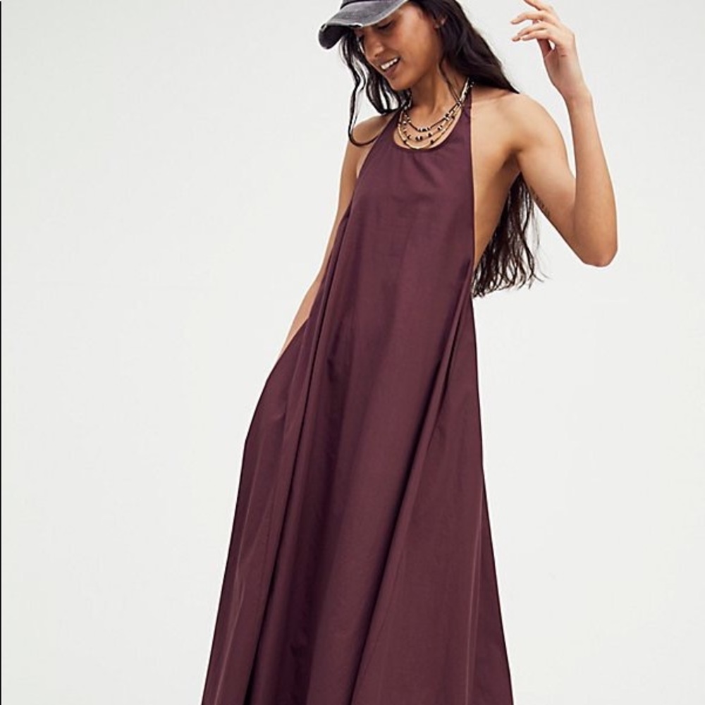 Free People Maxi Dress in Deep Plum